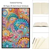 2pcs Flowers Partial DIY 50 Pages A5 Diamond Painting Notebook for Study Home