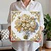 (25x25cm)DIY Pearl Painting Flower Framed Handmade Pearl Material Art Kit Living Room Decor