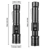 30W LED+COB High Power Flashlight USB Rechargeable 800LM Zoomable Flashlight