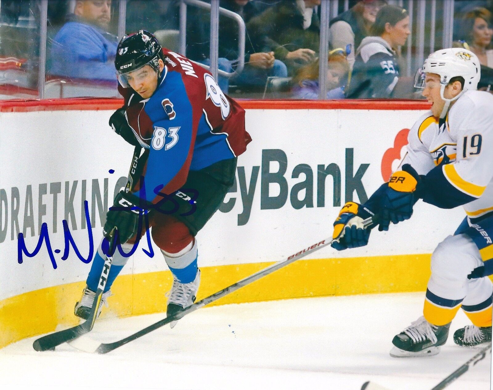 Signed 8x10 MATTHEW NIETO Colorado Avalanche Photo Poster painting - COA