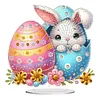 (US Only)2D Flat Easter Bunny Egg DIY Double-Sided Diamond Painting Desktop Decorations