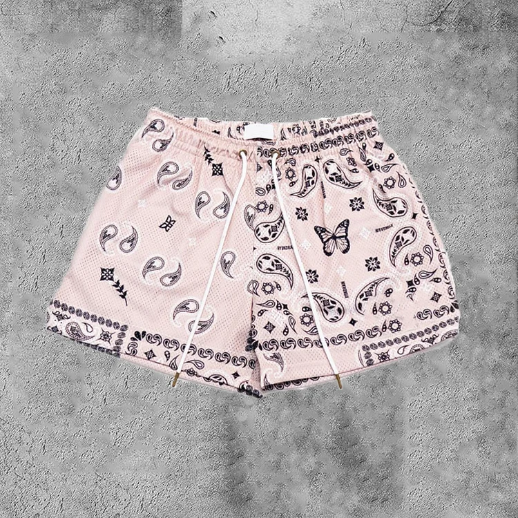 Sopula Hip Hop Mocha Paisley Street Print Fashion Street Shorts