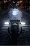 SEAMETAL Motorcycle LED Turn Signal Projection Lamp Color Sequential Flowing Flash Indicator Lights