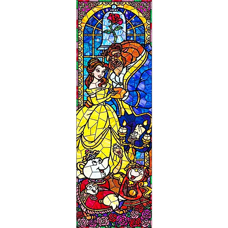 Beauty And The Beast 30*90CM(Canvas) Full Round Drill Diamond Painting gbfke