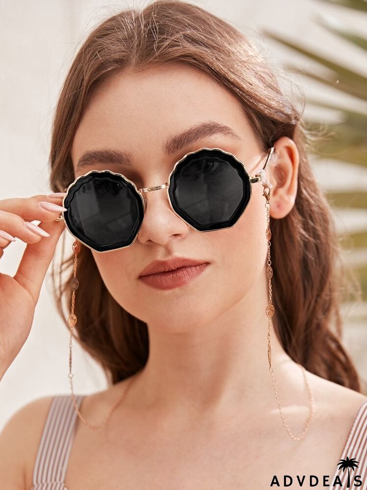 Hollow Out Leaf Glasses Chain