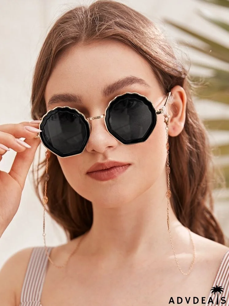 Hollow Out Leaf Glasses Chain