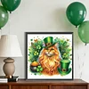 St. Patrick's Day Katze komplette DIY 5D Round Drill Diamantkunst-Kits f&uuml;r Wanddekoration 40x40cm