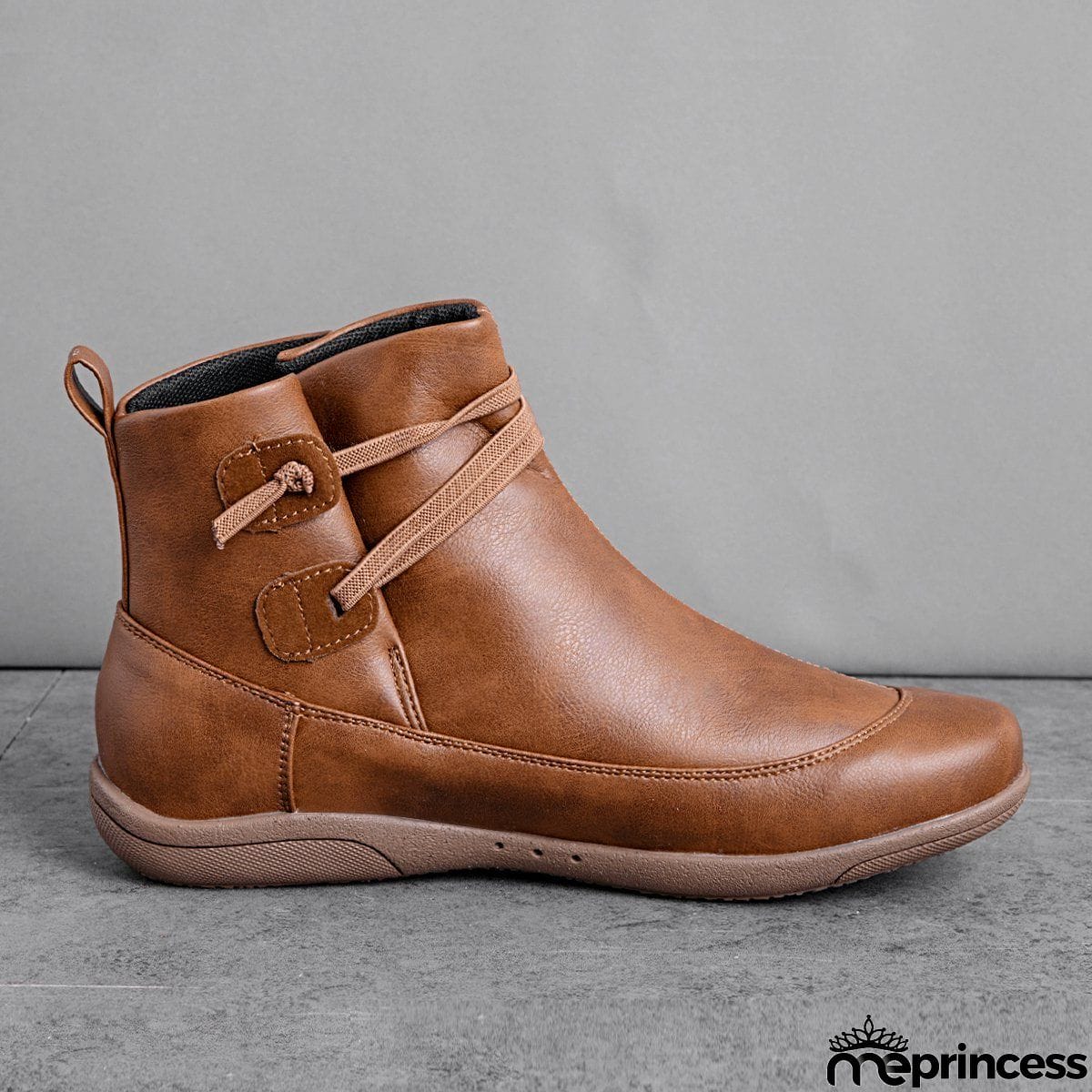 Women's Braided Strap Flat Heel All Season Boots