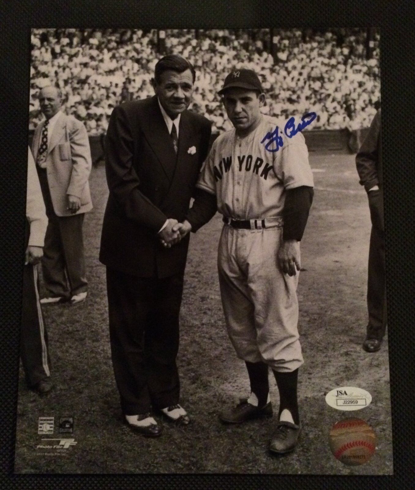 Yogi Berra w/ Babe Ruth New York Yankees Autographed 8x10 w/ JSA COA