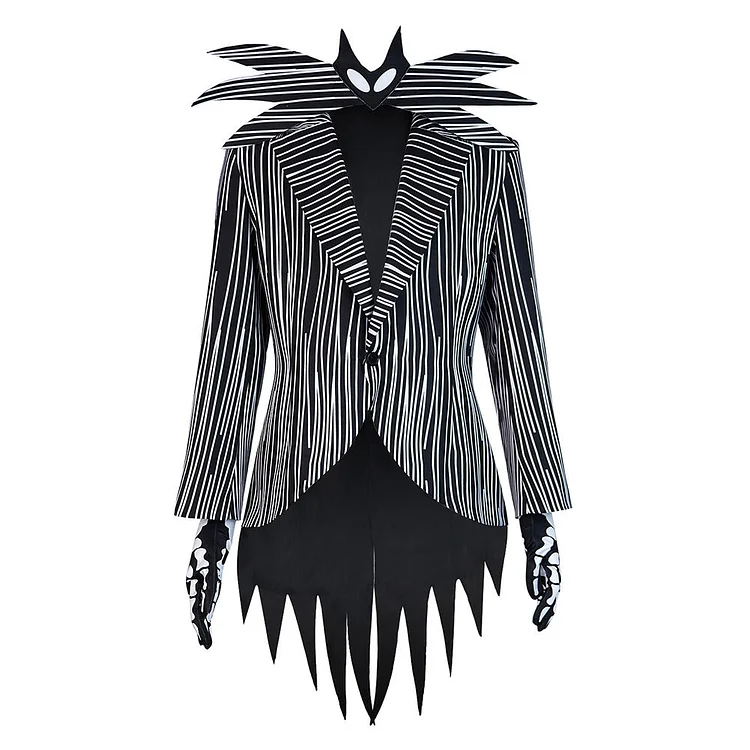 Movie The Nightmare Before Christmas Jack Skellington Outfits Tailcoat Cosplay Costume Halloween Carnival Suit