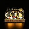 DIY Diamond Painting Kit with Wooden Light Base, Double Side Printed Night Light for Home Office Tabletop Decor