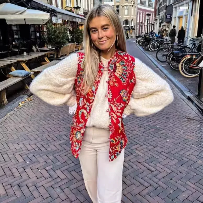 Nigikala Nigikala Women's Explosive Double-Sided Printed Vest