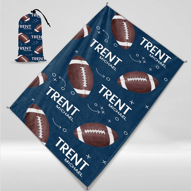 Personalized Football Outdoor Beach Mat, Picnic Mat|29