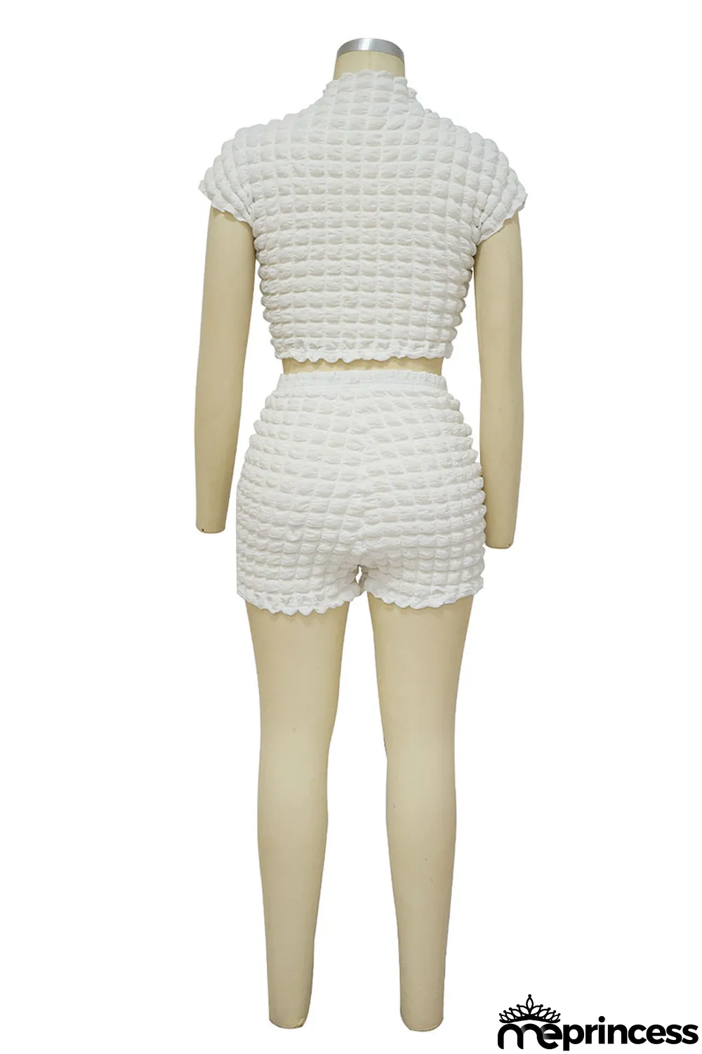 Rose Red Casual Solid Patchwork O Neck Short Sleeve Two Pieces