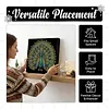 Peinture de perles DIY paon avec cadre en bois de 30x30 cm art en toile de perles