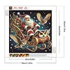Hibou du Père Noël-peinture spéciale partielle diamant-30*30cm