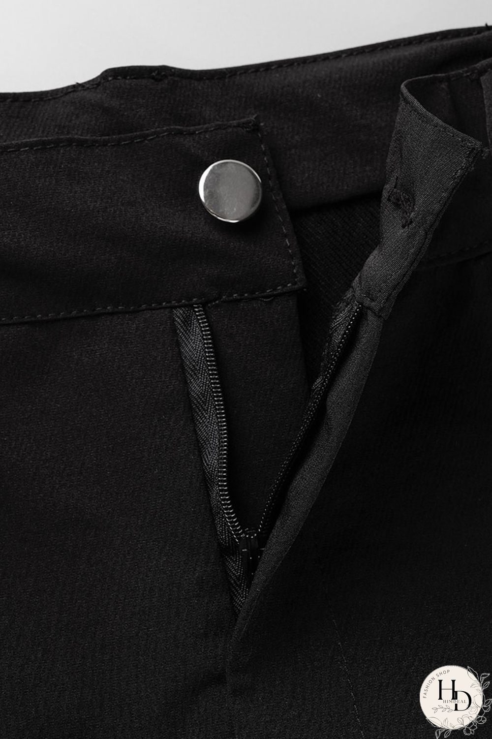 Black Fashion Casual Solid Bandage Regular High Waist Speaker Trousers