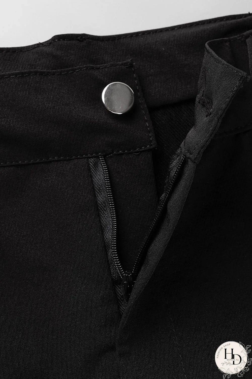 Black Fashion Casual Solid Bandage Regular High Waist Speaker Trousers