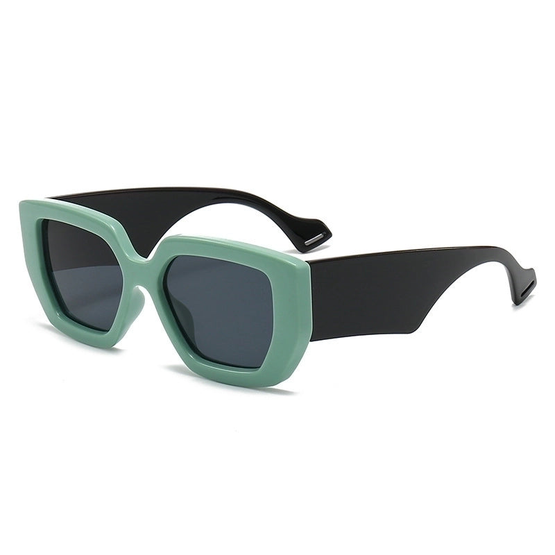 Minimalist Commute Color Block Solid Color Pc Square Full Frame Women’s Sunglasses