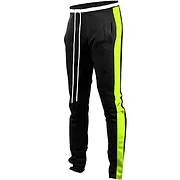 Screenshotbrand Mens Hip Hop Premium Slim Fit Track Pants - Athletic Jogger Bottom with Side Taping 6X-Large S41700-black