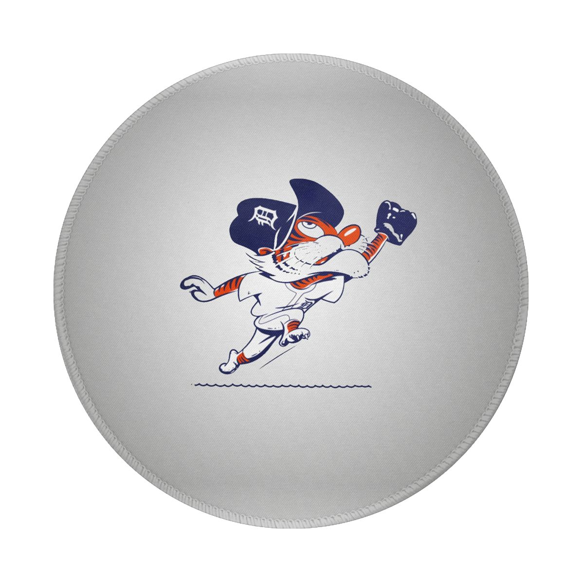 Detroit Tigers Outfield Kitty Round Non-Slip Thick Rubber Modern Gaming Mousepad