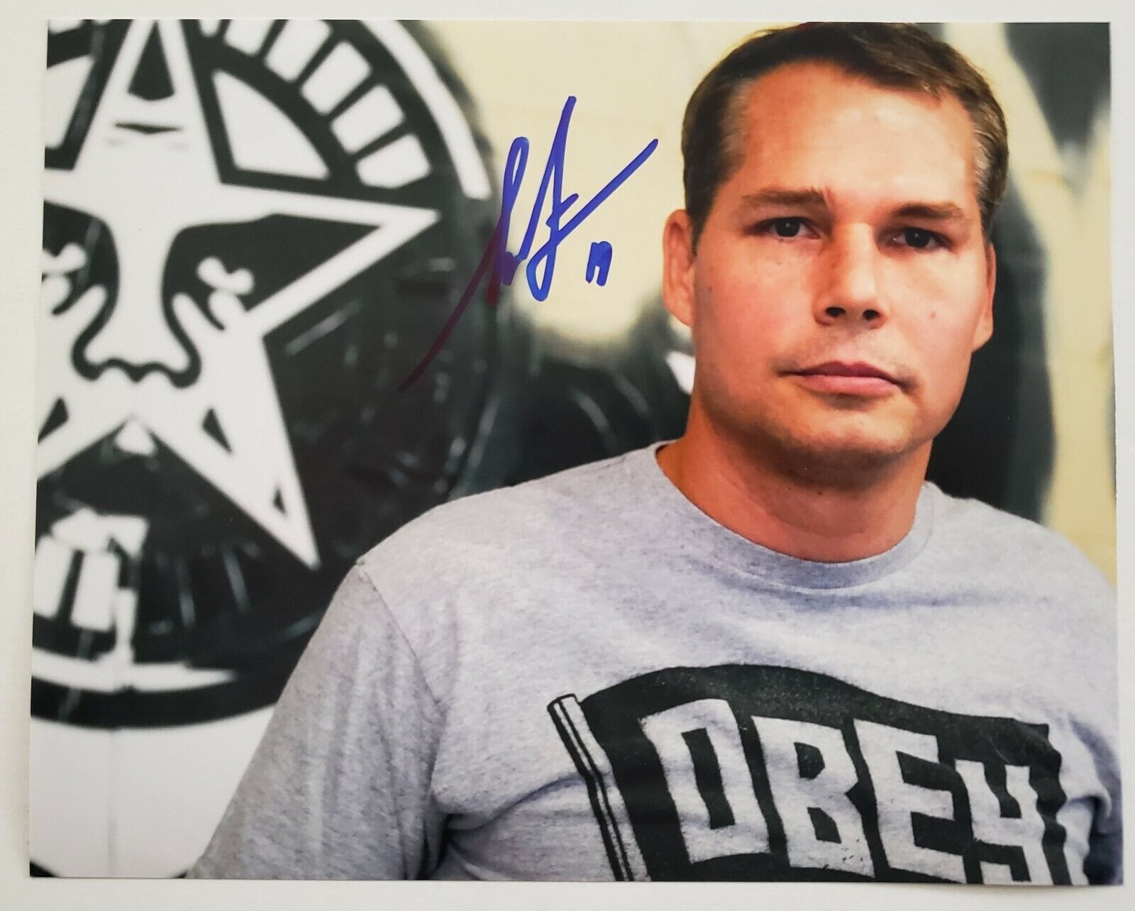 Shepard Fairey Signed 8x10 Photo Poster painting Graffiti Street Art Artist Obey Poster RAD