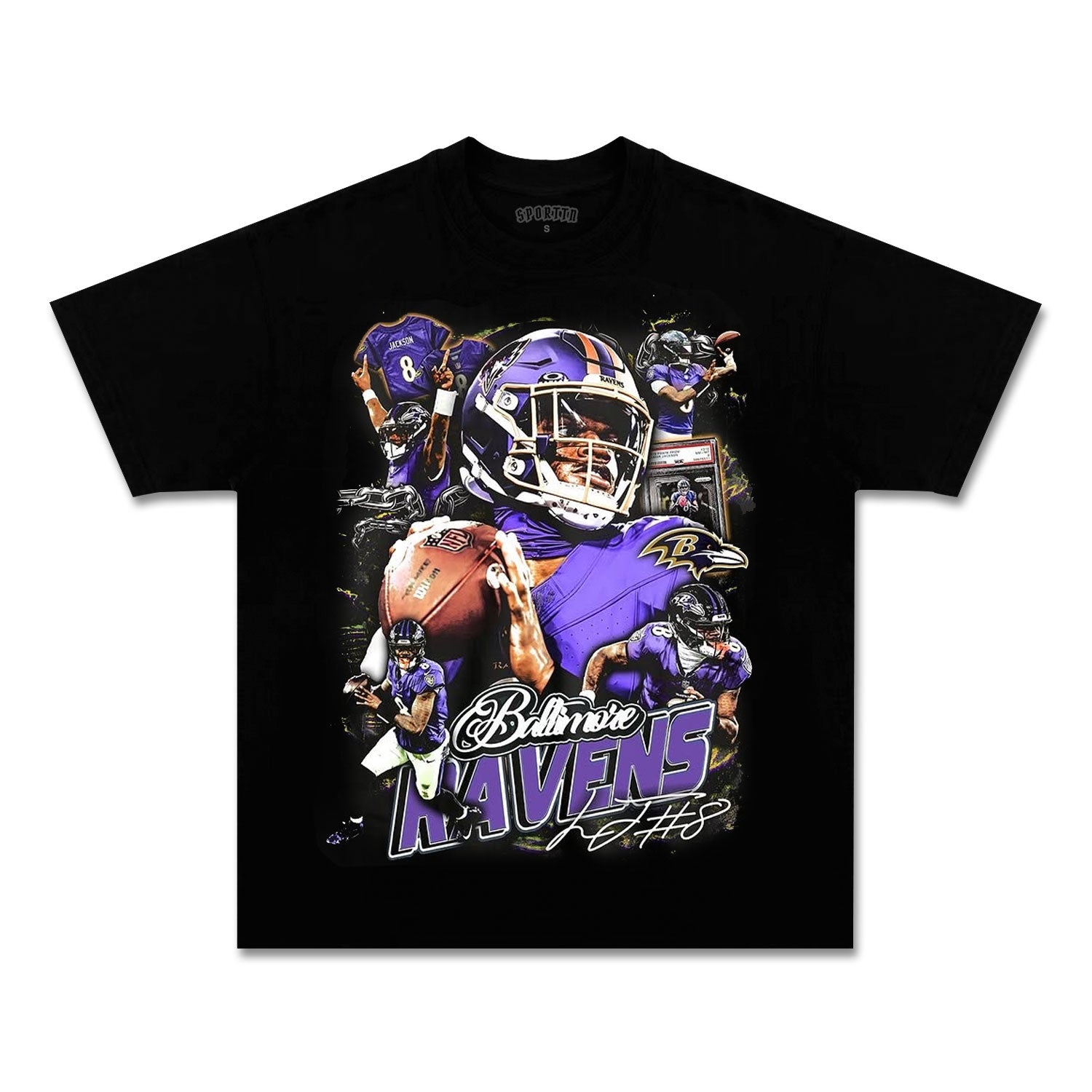 LAMAR JACKSON - BALTIMORE RAVENS THEMED COMMEMORATIVE T-SHIRT