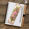 3Pcs Diamond Painting Rose Bouquet Bookmark for Book Lovers