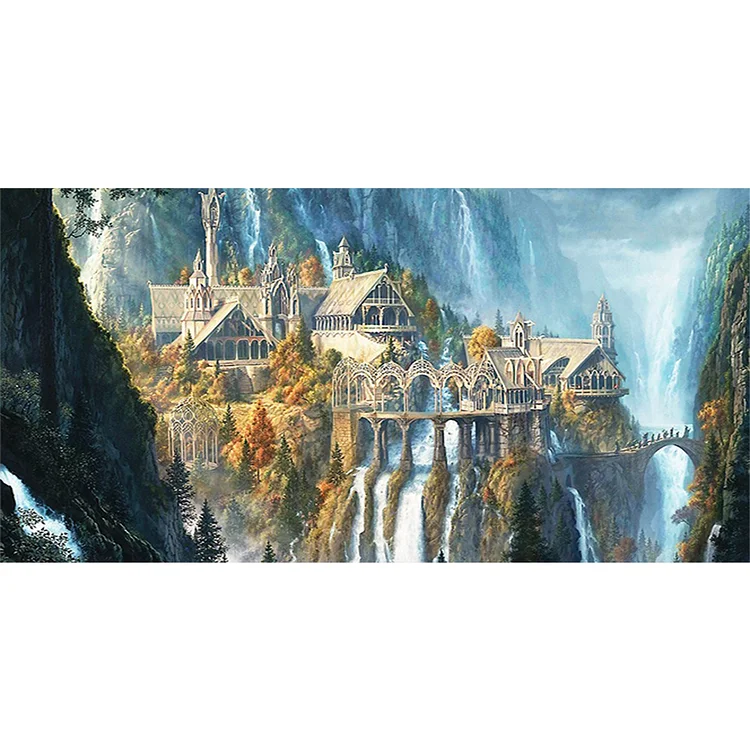 The Lord of the Rings Landscape Castle 18CT Stamped Cross Stitch 80*40CM