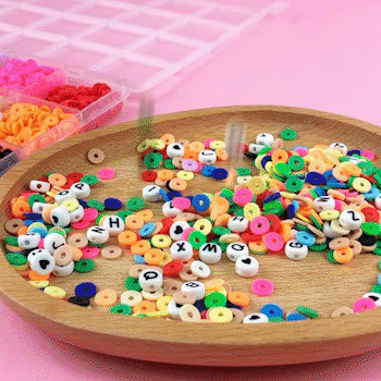4600 PCS Clay Beads for Bracelets Making Clay Beads with Letter