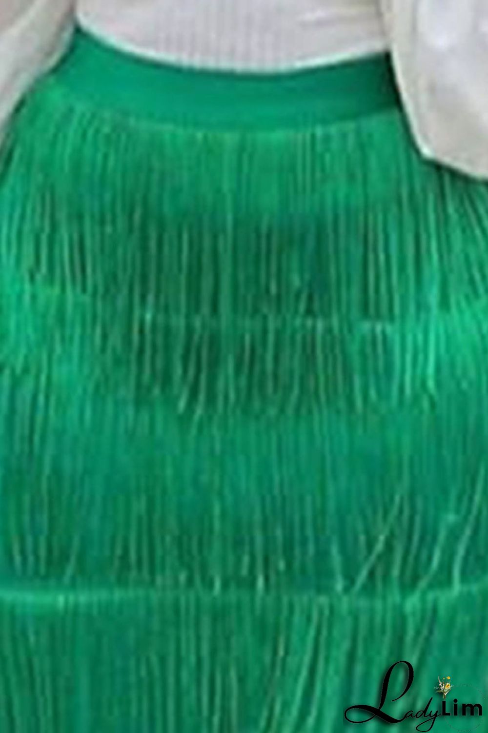 Black Fashion Solid Tassel Patchwork Regular High Waist Straight Solid Color Bottoms