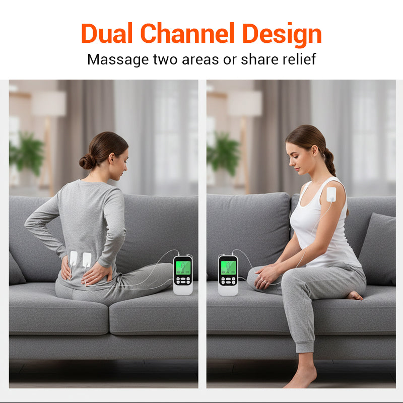 Dual-channel TENS unit muscle stimulator US