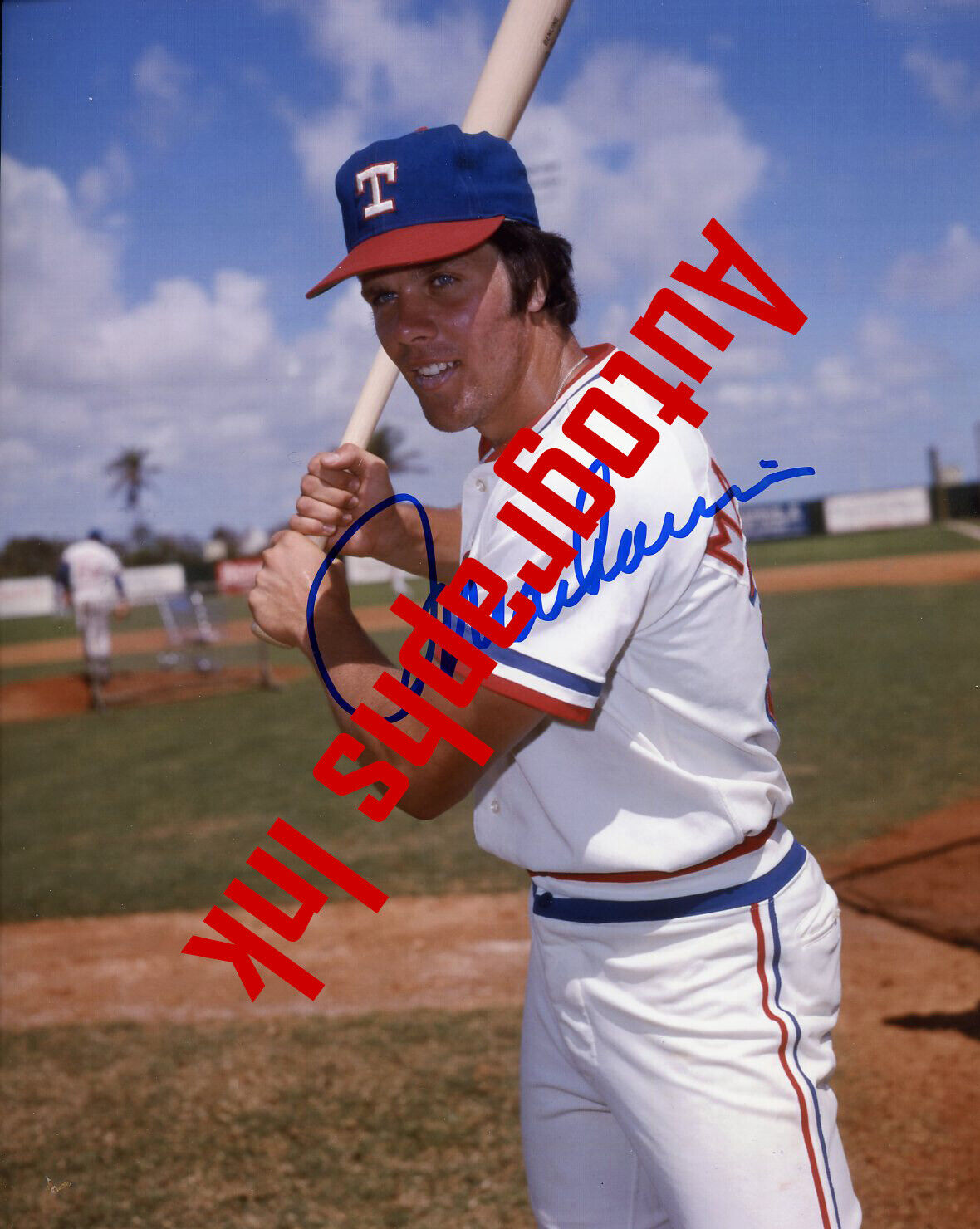 Pete Mackanin autographed 8x10 Texas Rangers Topps Vault Private Signing #2