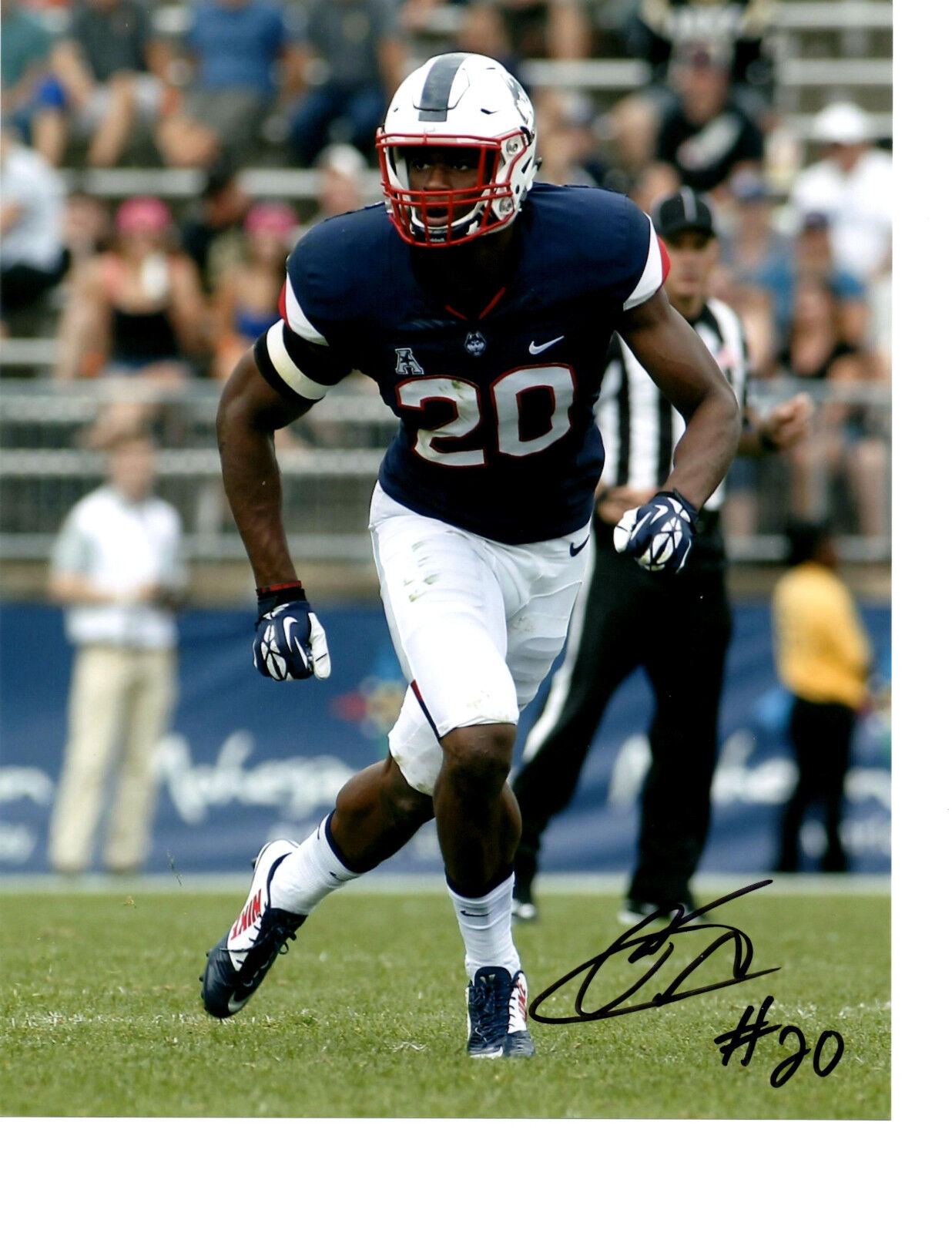 Obi Melifonqu Connecticut UCONN signed autographed 8x10 football Photo Poster painting COA