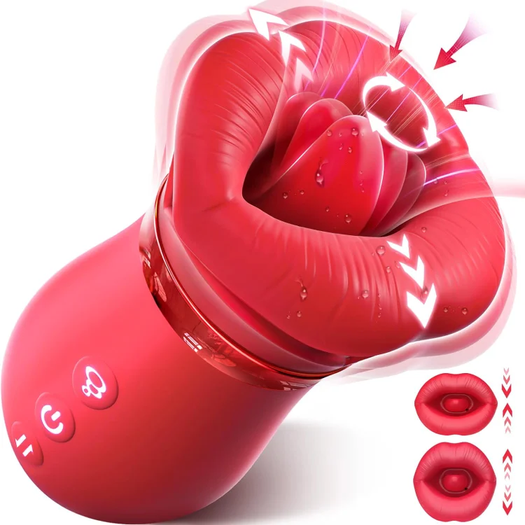 4 in 1 Mouth Sucking Vibrator Rose Sex Toy