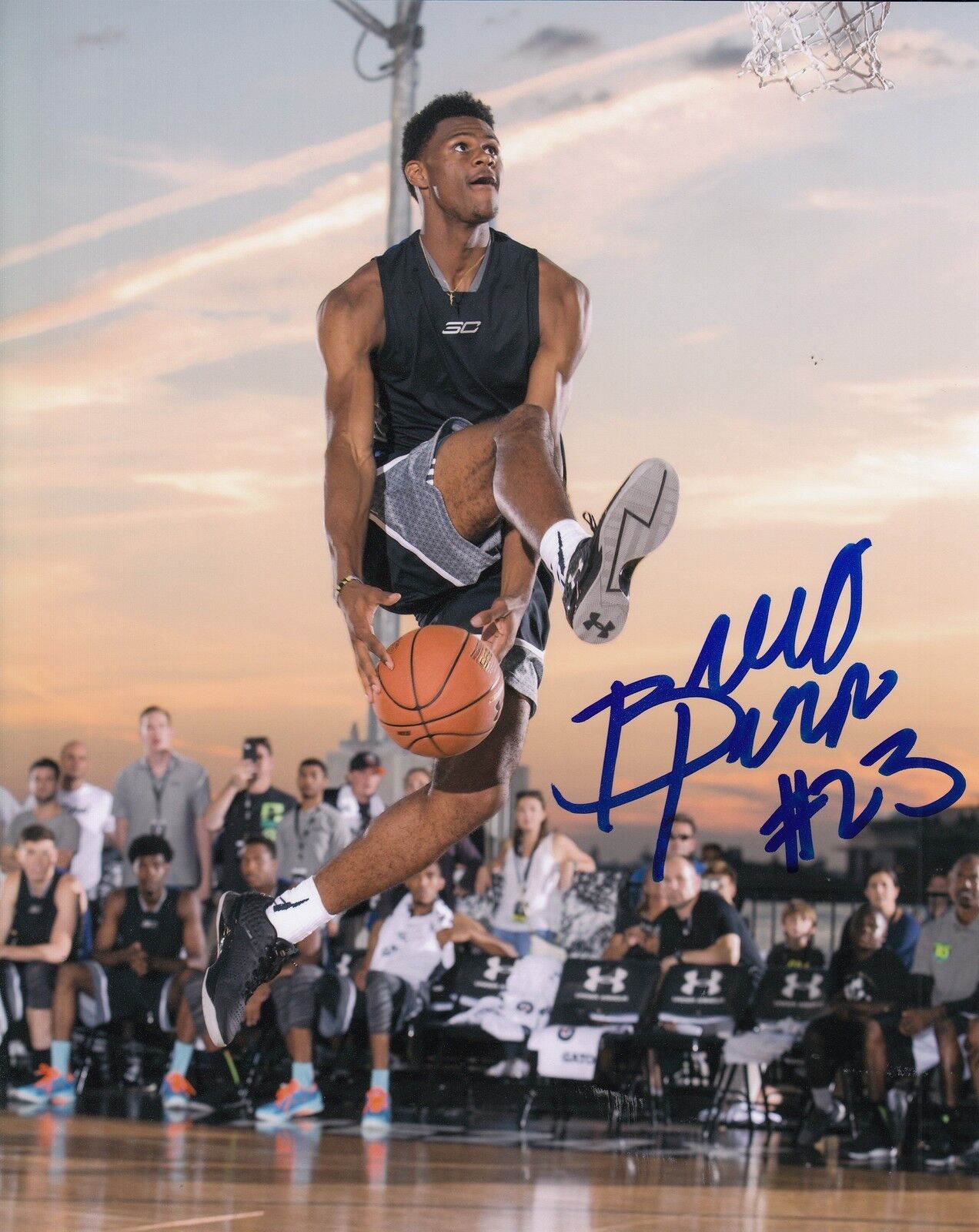 BILLY PRESTON signed (KANSAS JAYHAWKS) basketball 8X10 Photo Poster painting *PROOF* W/COA #5