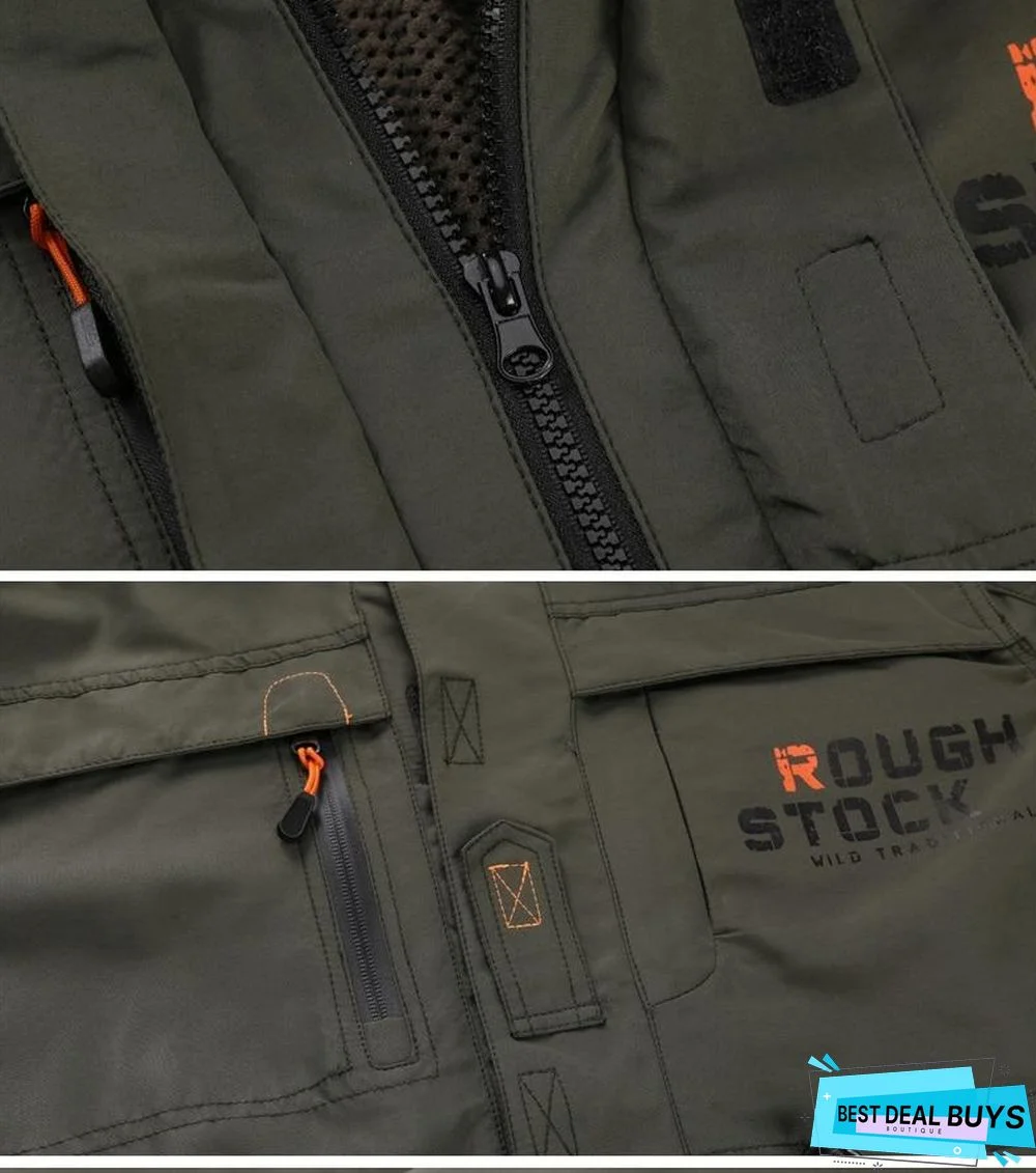 Bomber Jacket Men Multi-pocket Waterproof Military tactical Jacket Cap Windbreaker Men Coat Outdoor storm wear