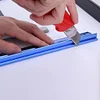 Cutting Ruler Non Slip Aluminum Alloy Metal Safety Ruler Scale Ruler((600mm)