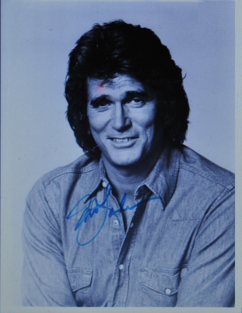 MICHAEL LANDON BONANZA Hand-Signed 8x10 Photo Poster painting wCoA