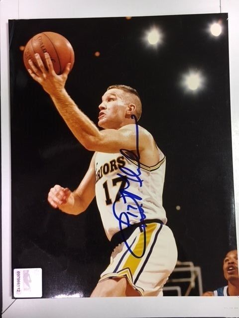 Chris Mullins HOFer Warriers Signed Official NBA Photo Poster painting 8x10 with COA