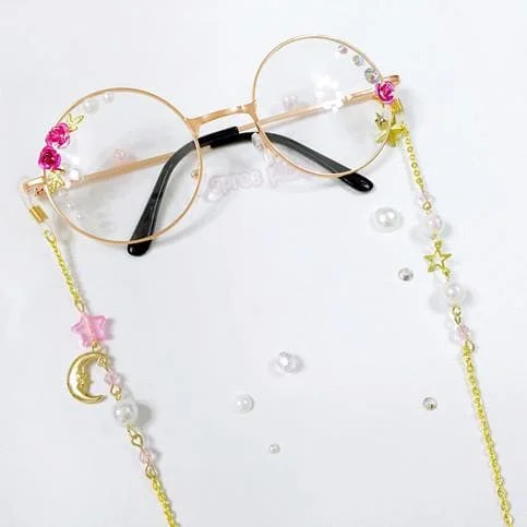 Retro Rose Round Glasses Frame with Lolita Accessories SP165739