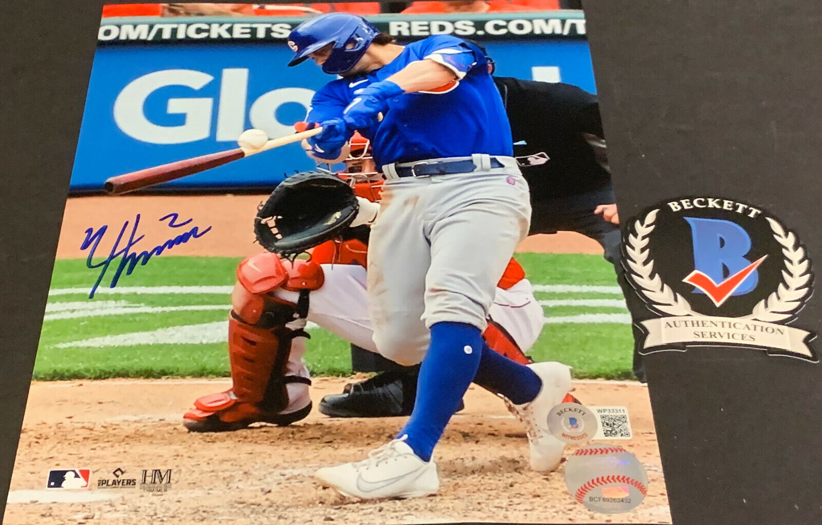 Nico Hoerner Chicago Cubs Autographed Signed 8x10 Photo Poster painting Beckett WITNESS COA _