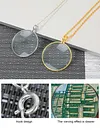 Chain Magnifying Glass 5X Magnifier Jewelry Loupe Necklace for Reading Gift