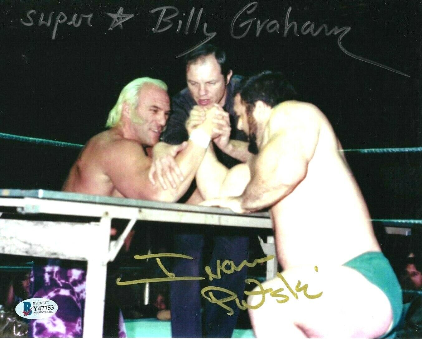 WWE BILLY GRAHAM IVAN PUTSKI HAND SIGNED AUTOGRAPHED 8X10 Photo Poster painting BECKETT COA 3