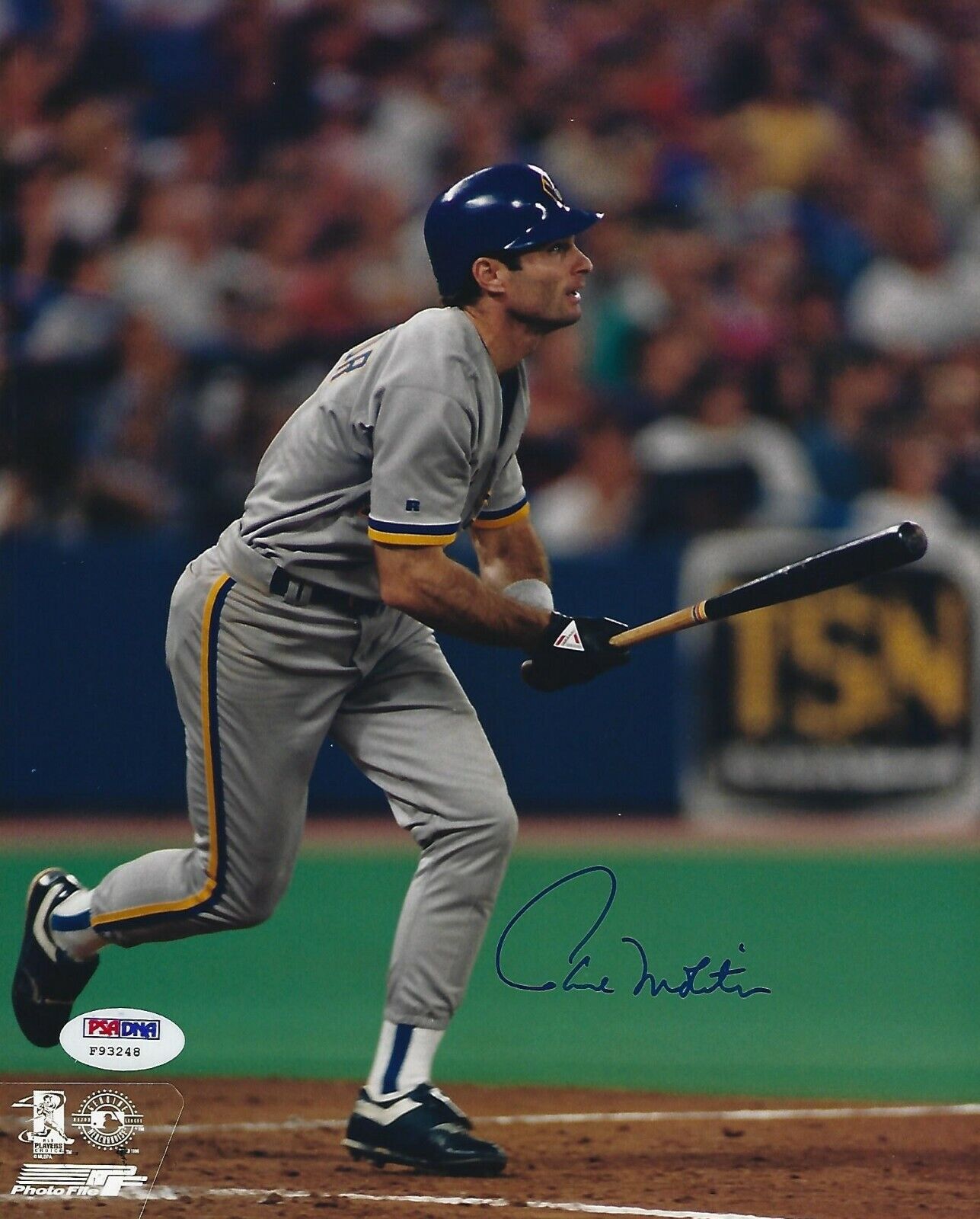 Paul Molitor Signed Brewers Baseball 8x10 Photo Poster painting PSA/DNA COA Picture Autograph