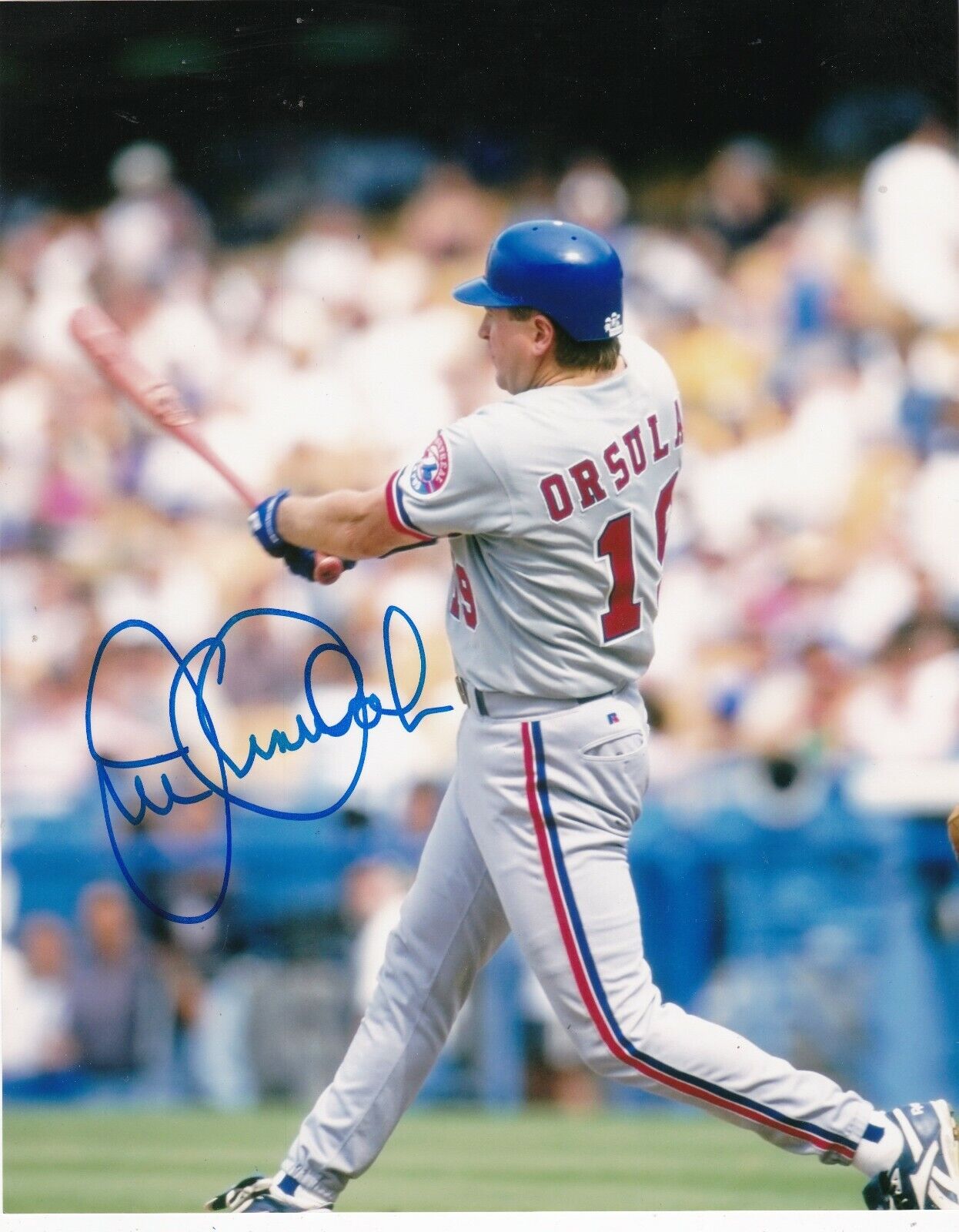 JOE ORSULAK MONTREAL EXPOS ACTION SIGNED 8x10