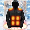 USB Electric Heated Hoodie with 17 Zones Heating Sweatshirt for Men Women Winter