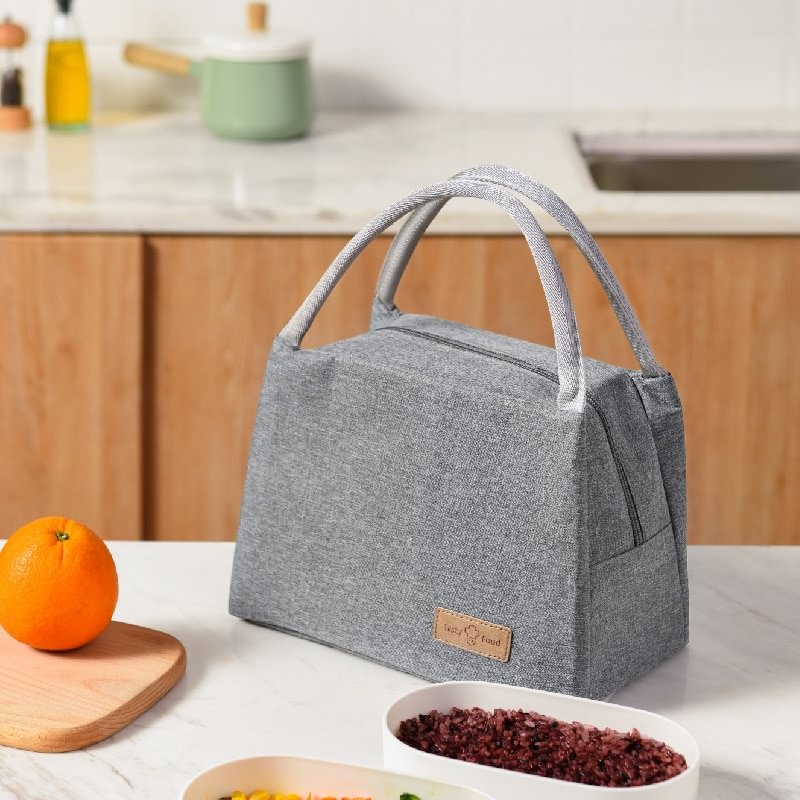 1PCS Portable Lunch Bag Waterproof Insulated Canvas Cooler Bag Thermal Food Picnic Lunch Bag for Women Girl Kids US Mall Lifes