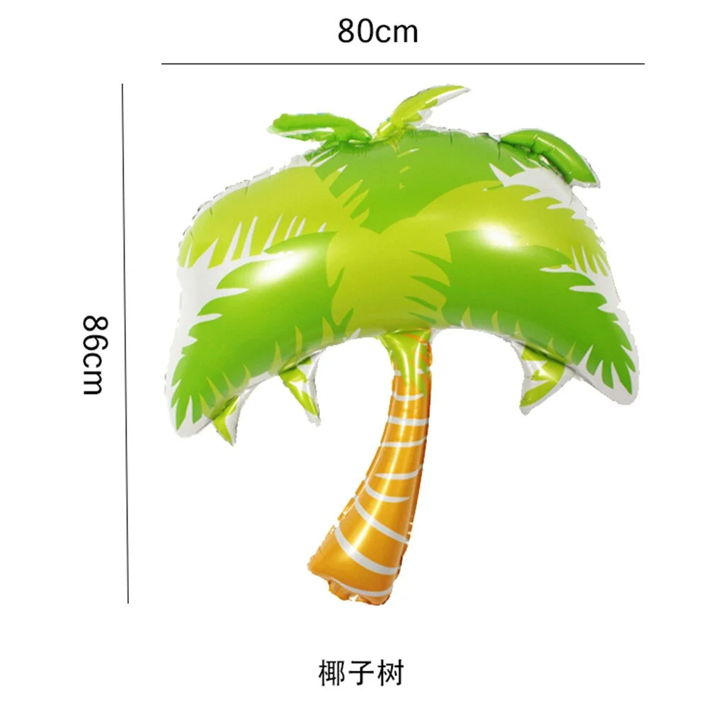 Hawaiian Party Balloon 18 inch Round Flamingo Aluminum Foil Balloon Flamingo Wine Glass Leaf Balloon Birthday Party Decoration