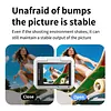 Compact Panoramic Action Camera Anti-Shake WiFi Mini Sports Camera 2.0in Flip Screen with Magnetic Neck Strap for First-person View Shooting